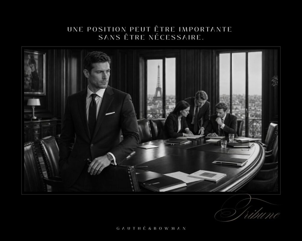 Position nécessaire. GAUTHÉ&BOWMAN. PARIS.