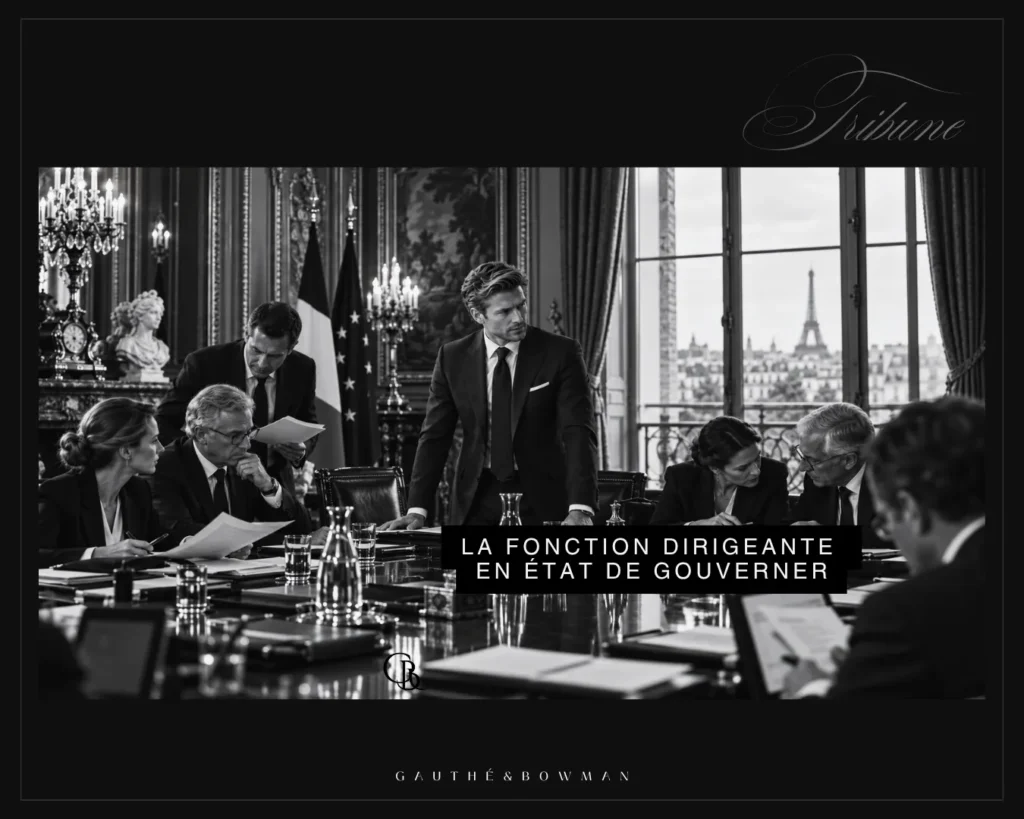 LA FONCTION DIRIGEANTE EN ETAT DE GOUVERNER. GAUTHE&BOWMAN. PARIS